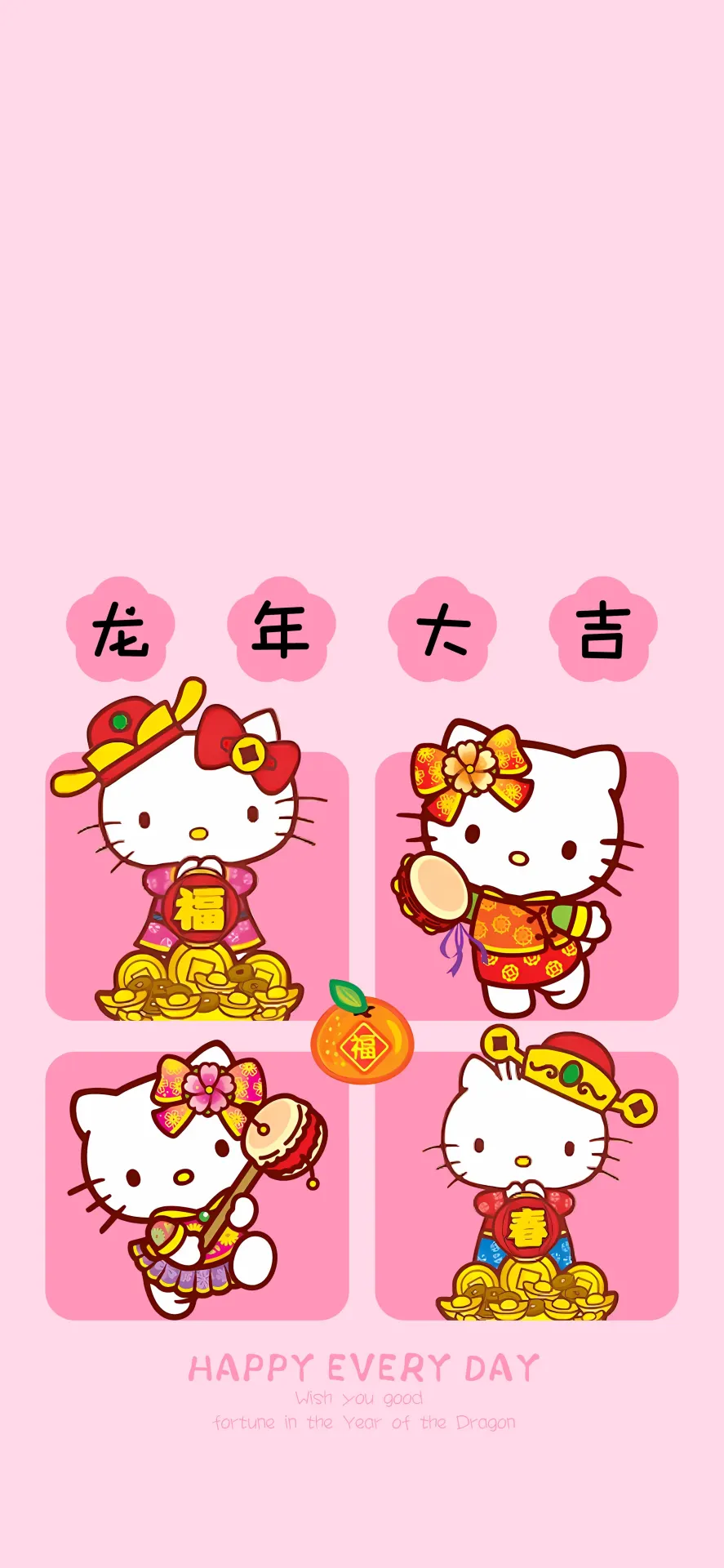 Hello Kitty Year of the Dragon Chinese New Year Wallpaper