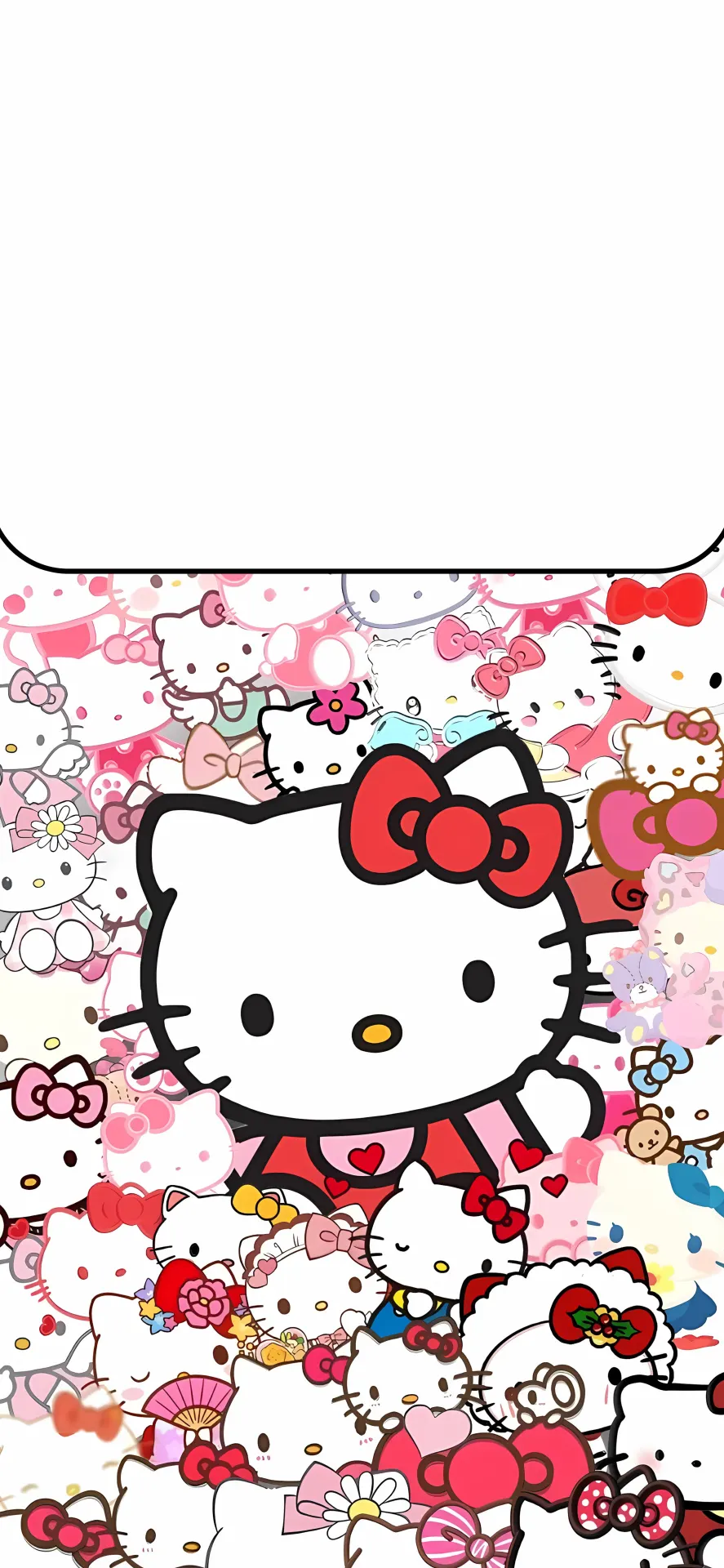 Hello Kitty Pink and Red Sanrio Characters Collage Wallpaper