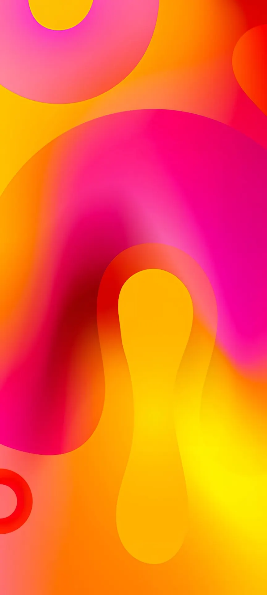 Vibrant Pink Orange and Yellow Abstract Wallpaper