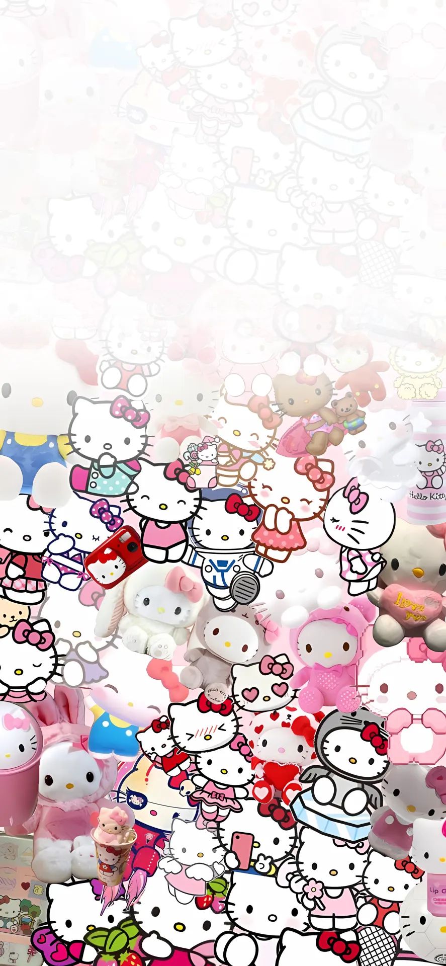 Hello Kitty Cute Pink Character Collage Wallpaper