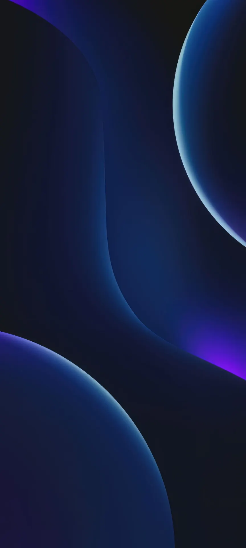 Dark Blue and Purple Glowing Curves Wallpaper