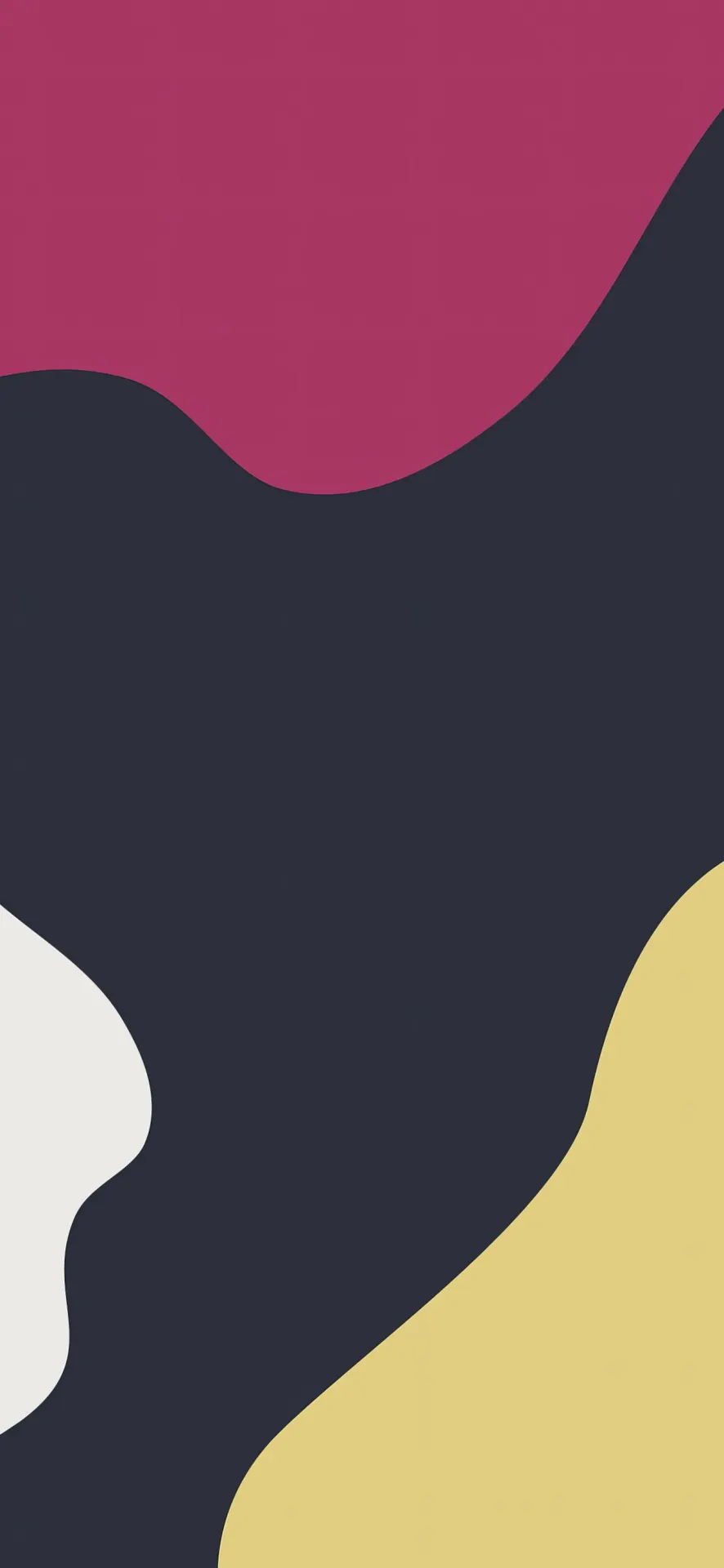 Pink Yellow and Charcoal Organic Shapes Wallpaper