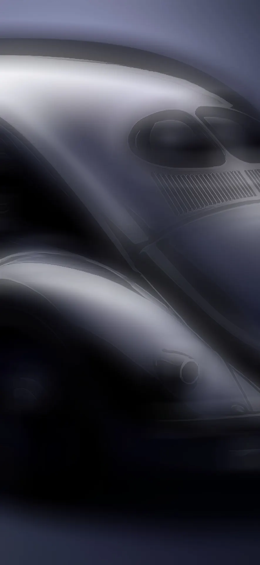 Futuristic Silver Metallic Forms Wallpaper