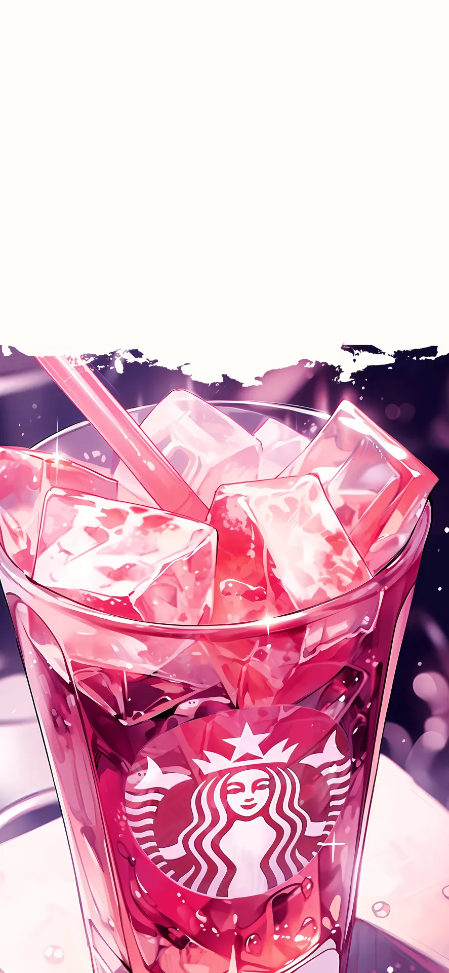 Pink Starbucks Iced Refresher Drink Wallpaper