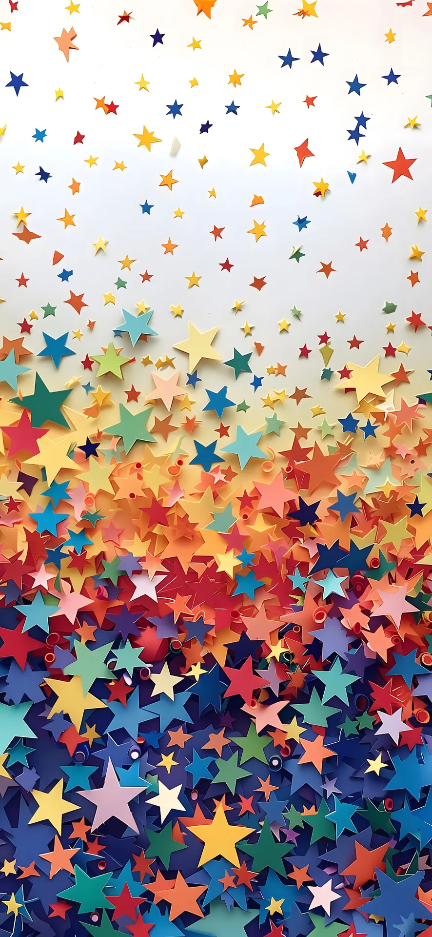 Colorful Falling Stars Paper Art Wallpaper