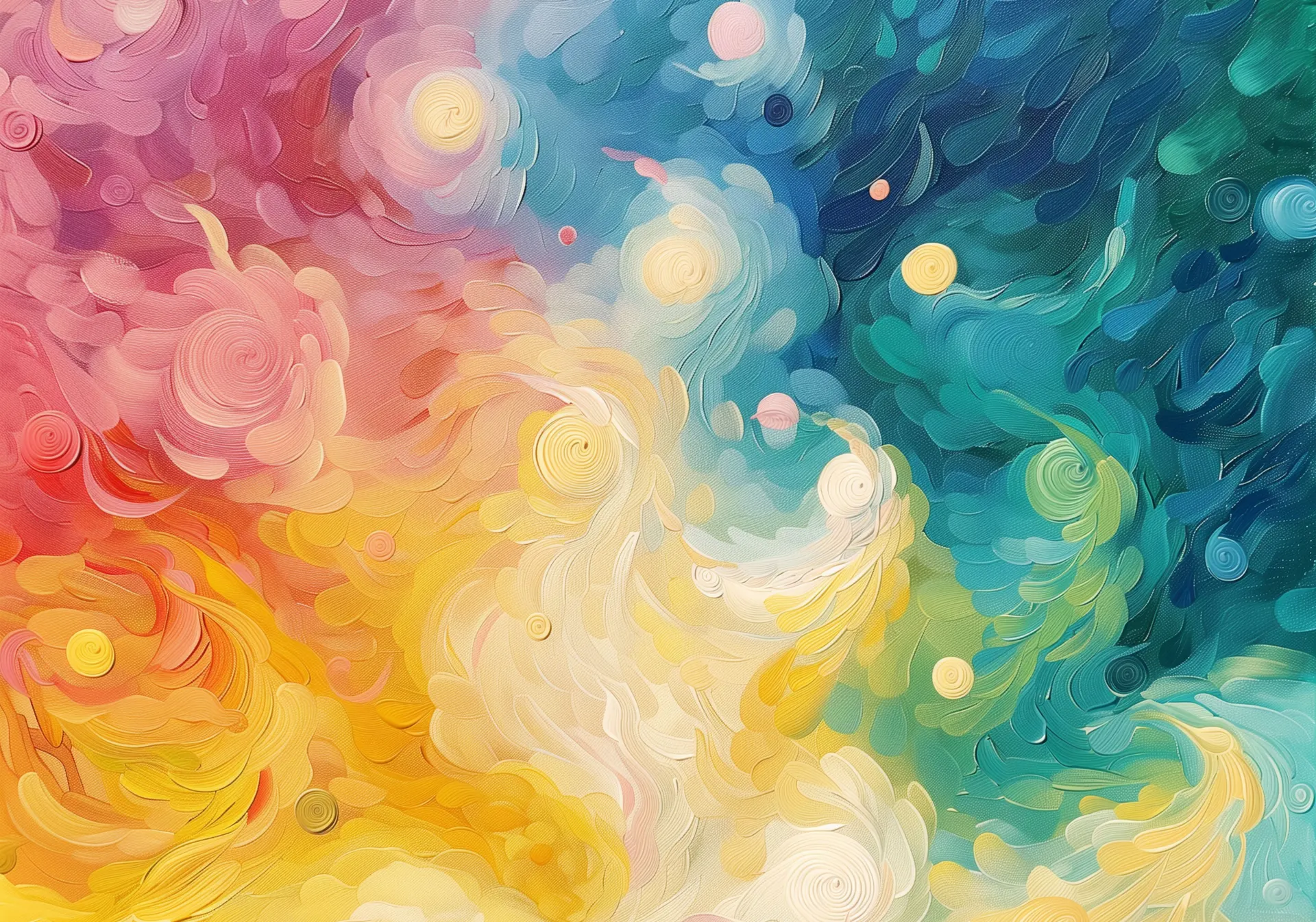 Colorful Swirling Clouds Abstract Art Wallpaper