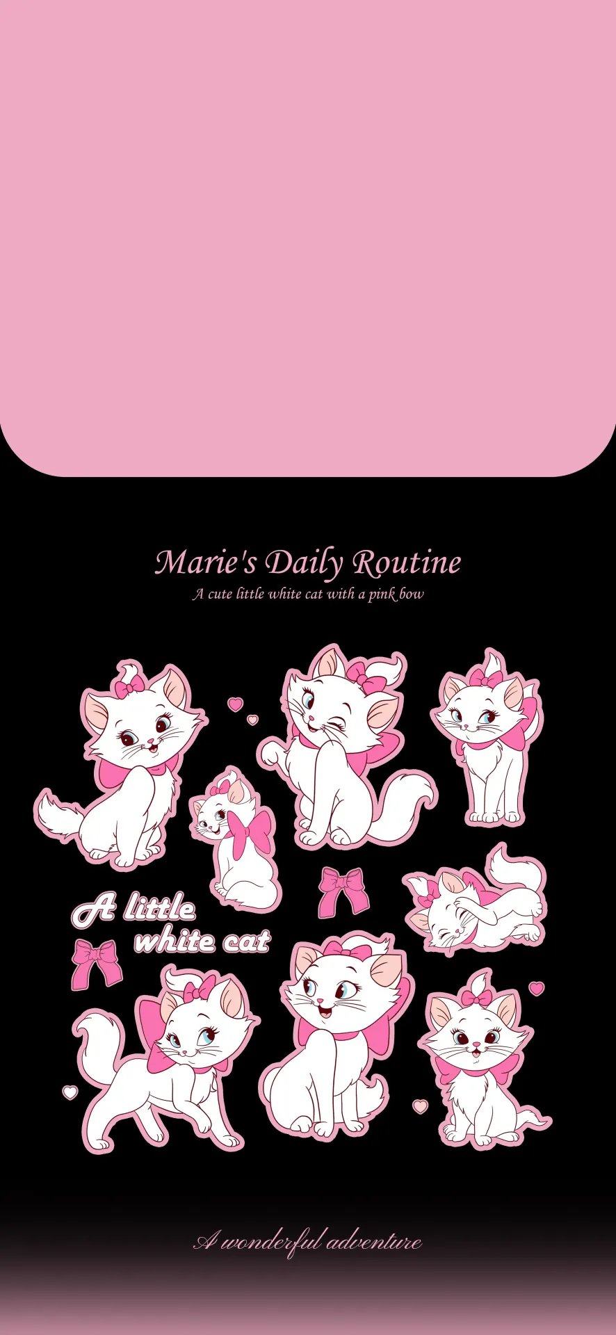 Marie’s Daily Routine Cute Pink Phone Wallpaper