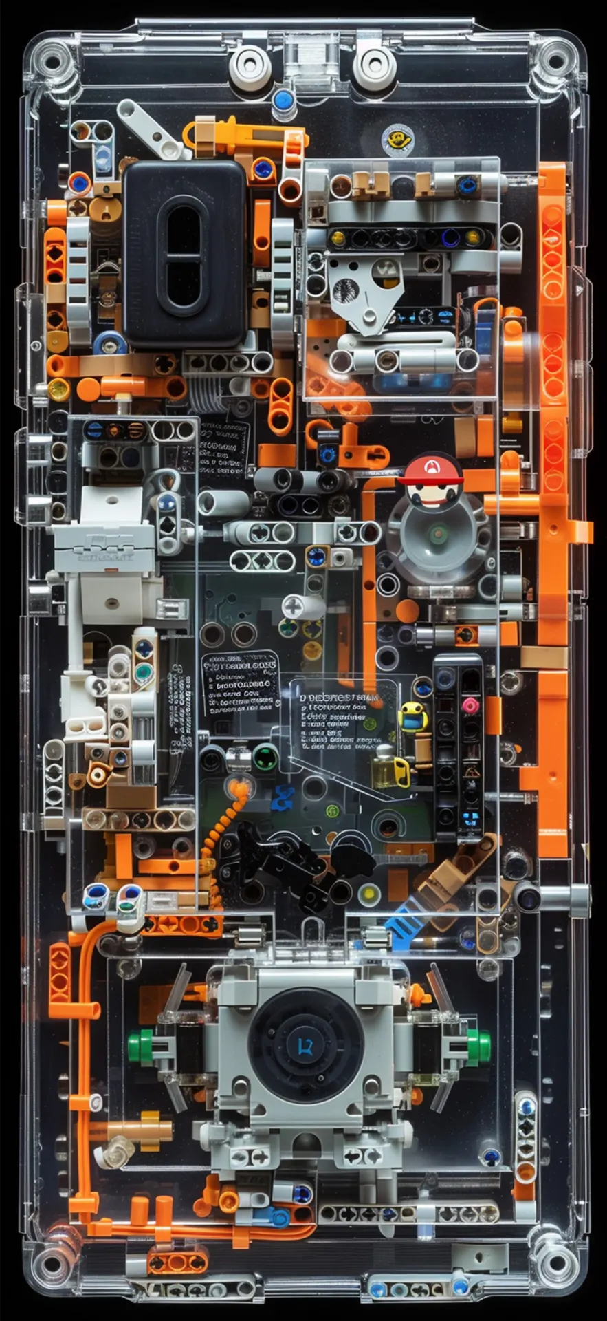 LEGO Super Mario Mechanical Machine Phone Wallpaper