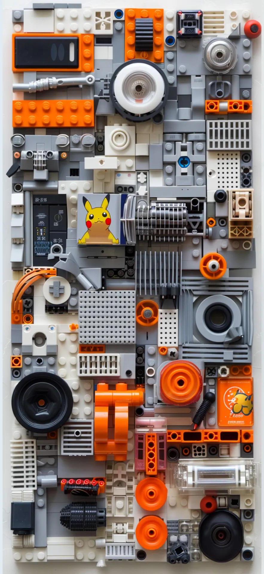 LEGO Pikachu Mechanical Circuit Phone Wallpaper