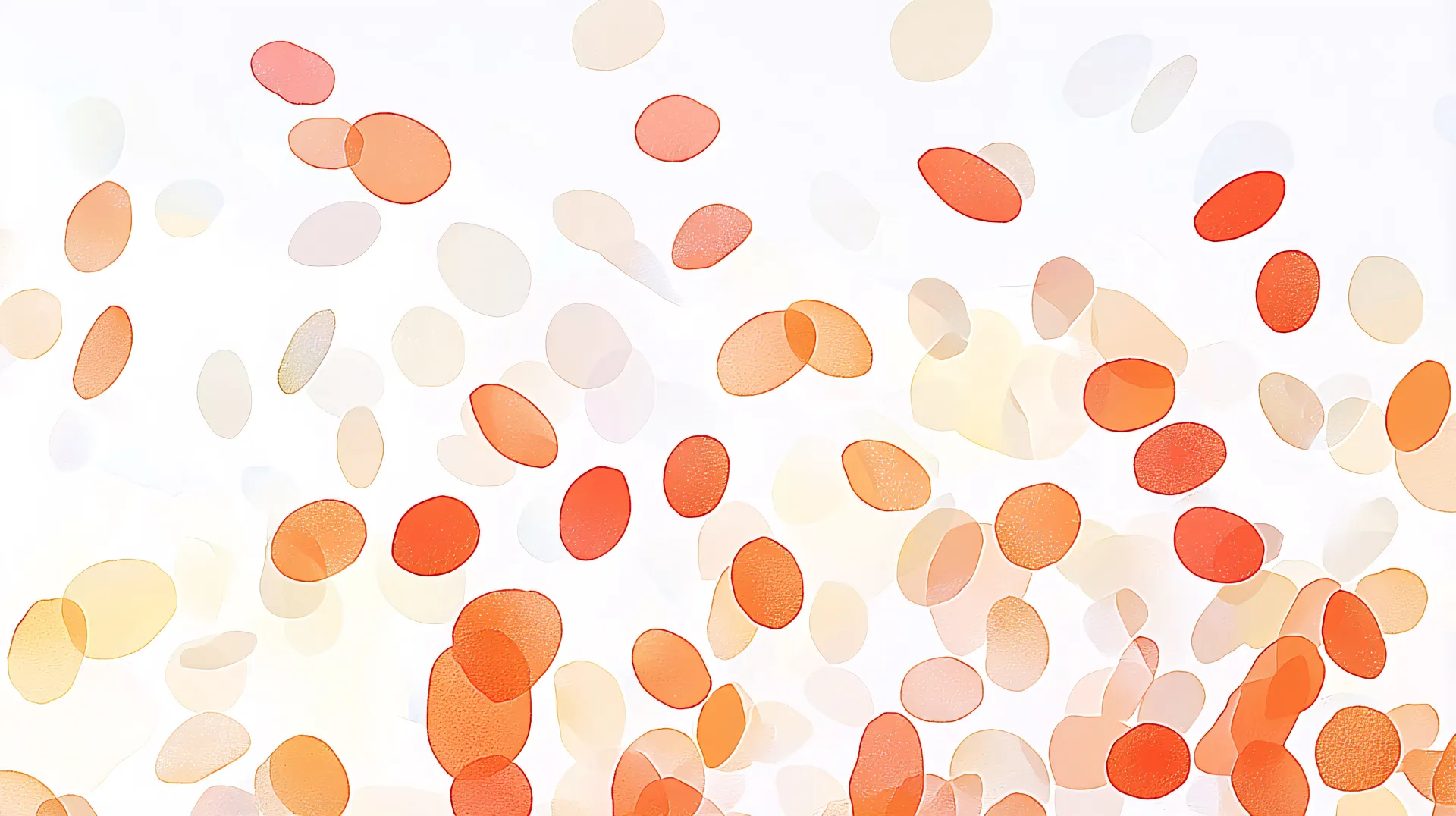 Orange Floating Pebbles Abstract Wallpaper
