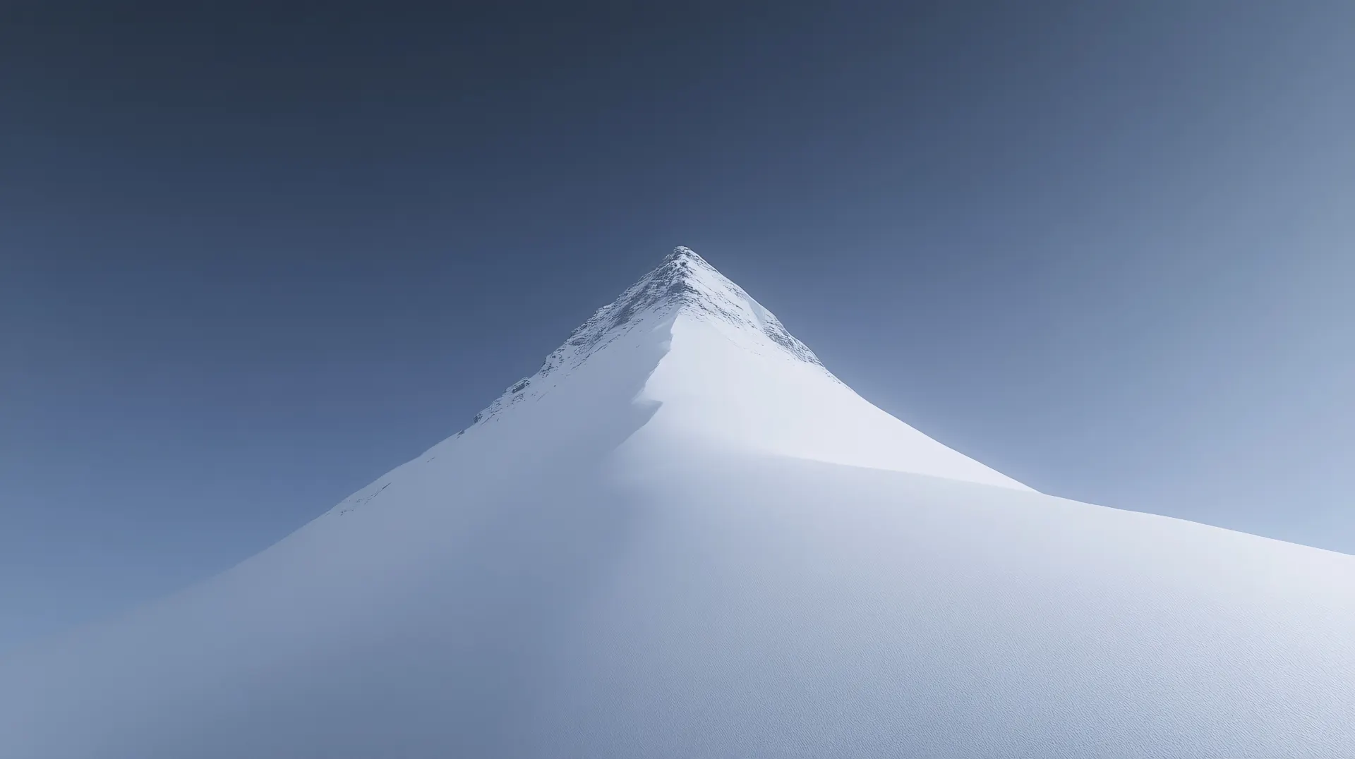Minimalist Snowy Mountain Peak Wallpaper