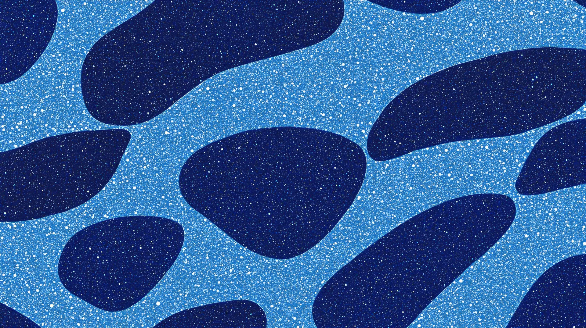 Blue Cosmic Pebble Pattern Wallpaper