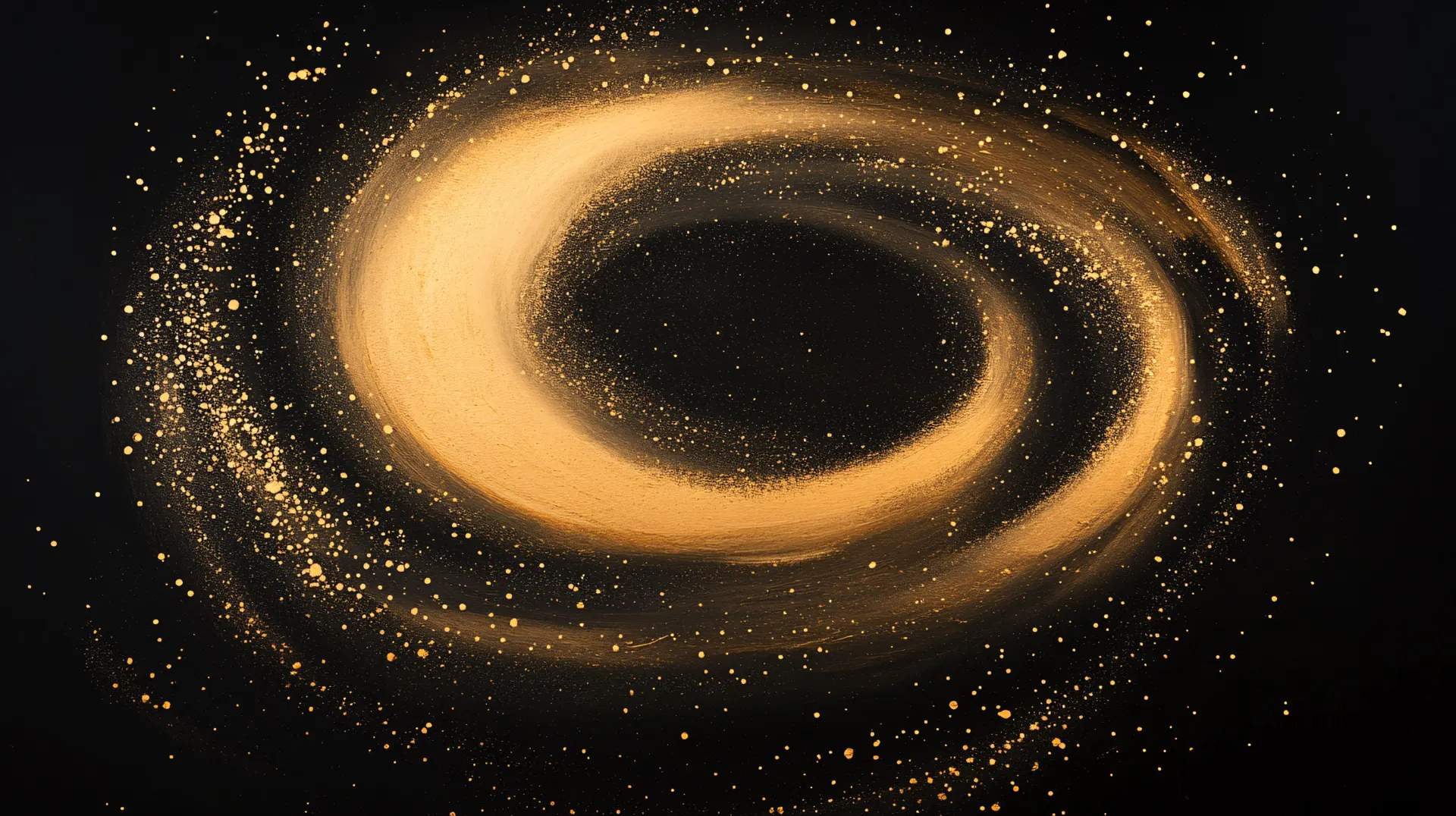 Golden Spiral Galaxy Abstract Wallpaper
