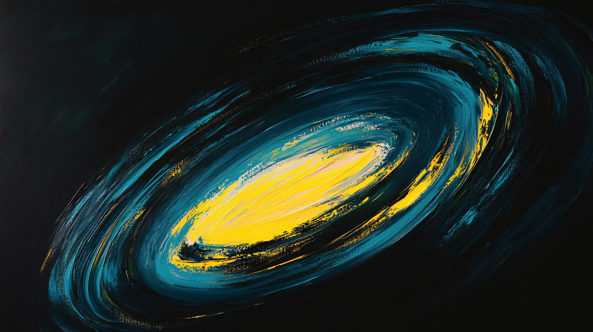 Golden Spiral Galaxy Brushstroke Abstract Wallpaper