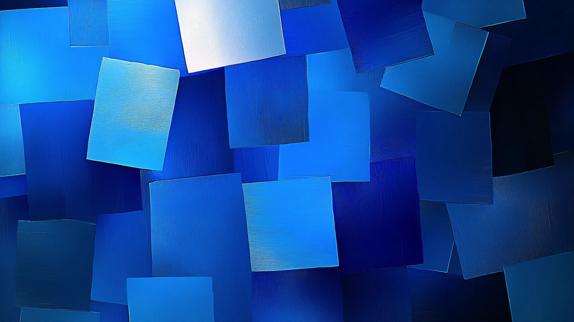 Layered Blue Squares Abstract Wallpaper