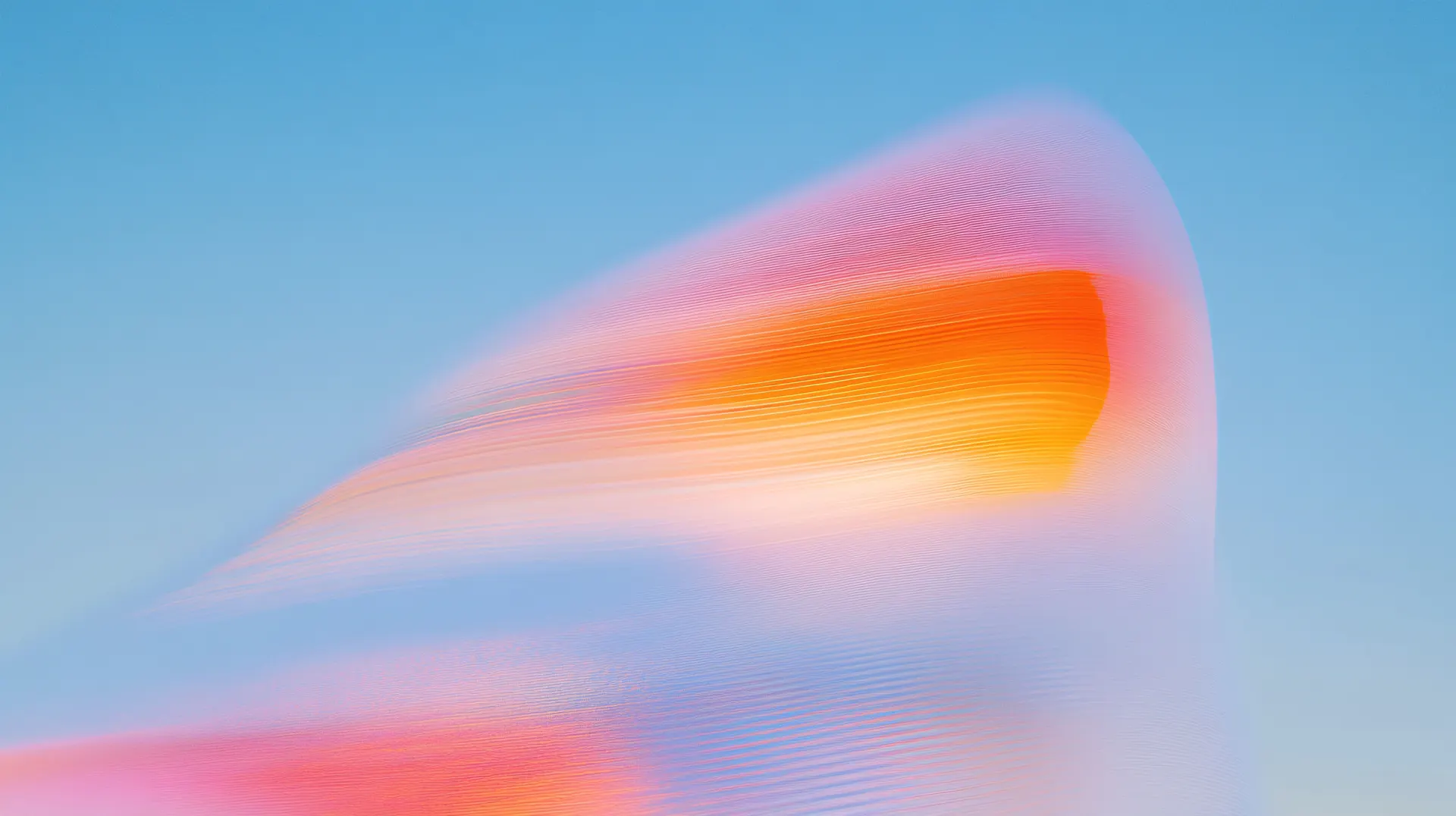 Orange and Pink Flowing Light Abstract Wallpaper