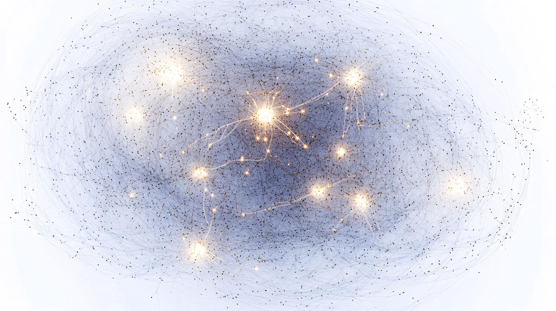 Glowing Neural Network Connections Abstract Wallpaper