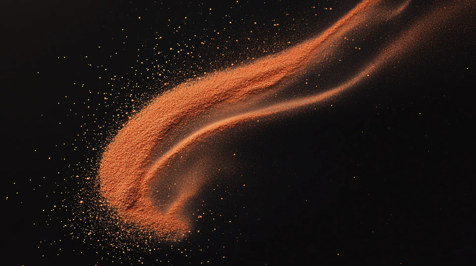 Flowing Orange Sand Particles Abstract Wallpaper