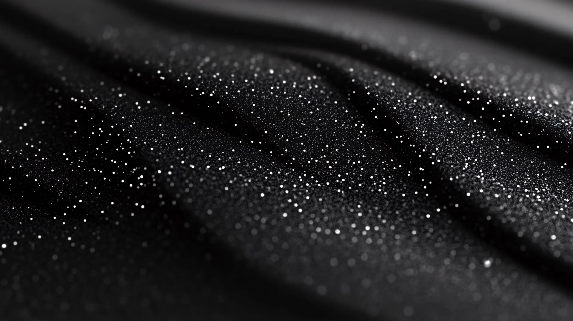 Black and Silver Glitter Waves Abstract Wallpaper