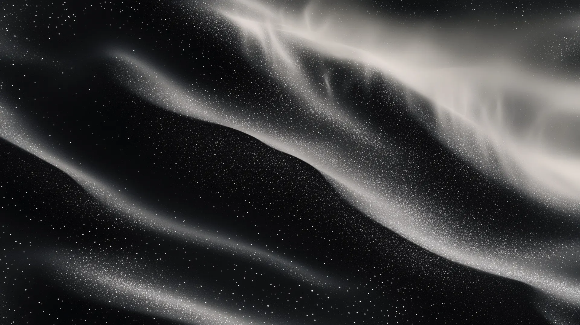 Black and Silver Glitter Fabric Waves Wallpaper