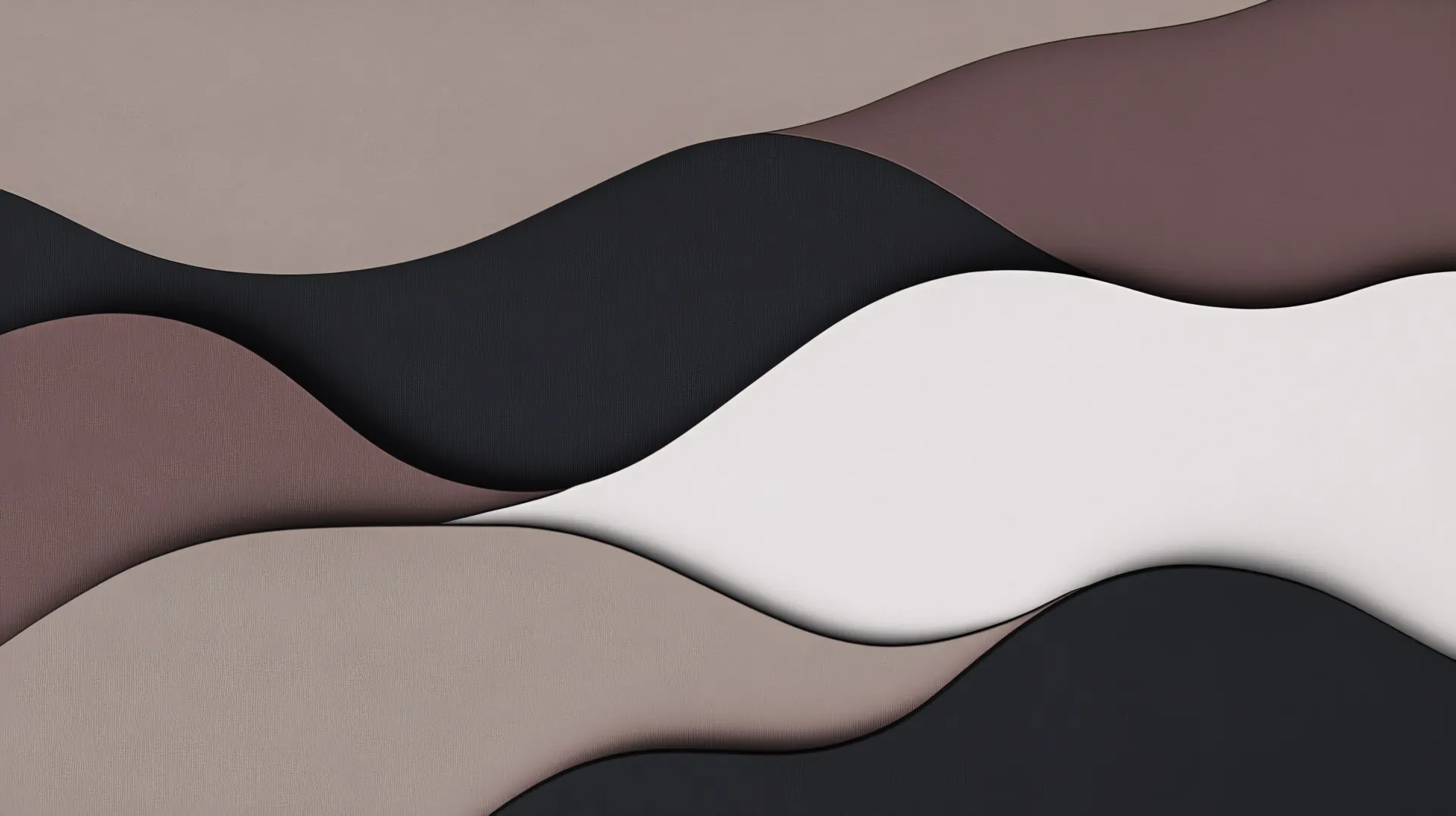 Neutral Layered Wave Abstract Wallpaper