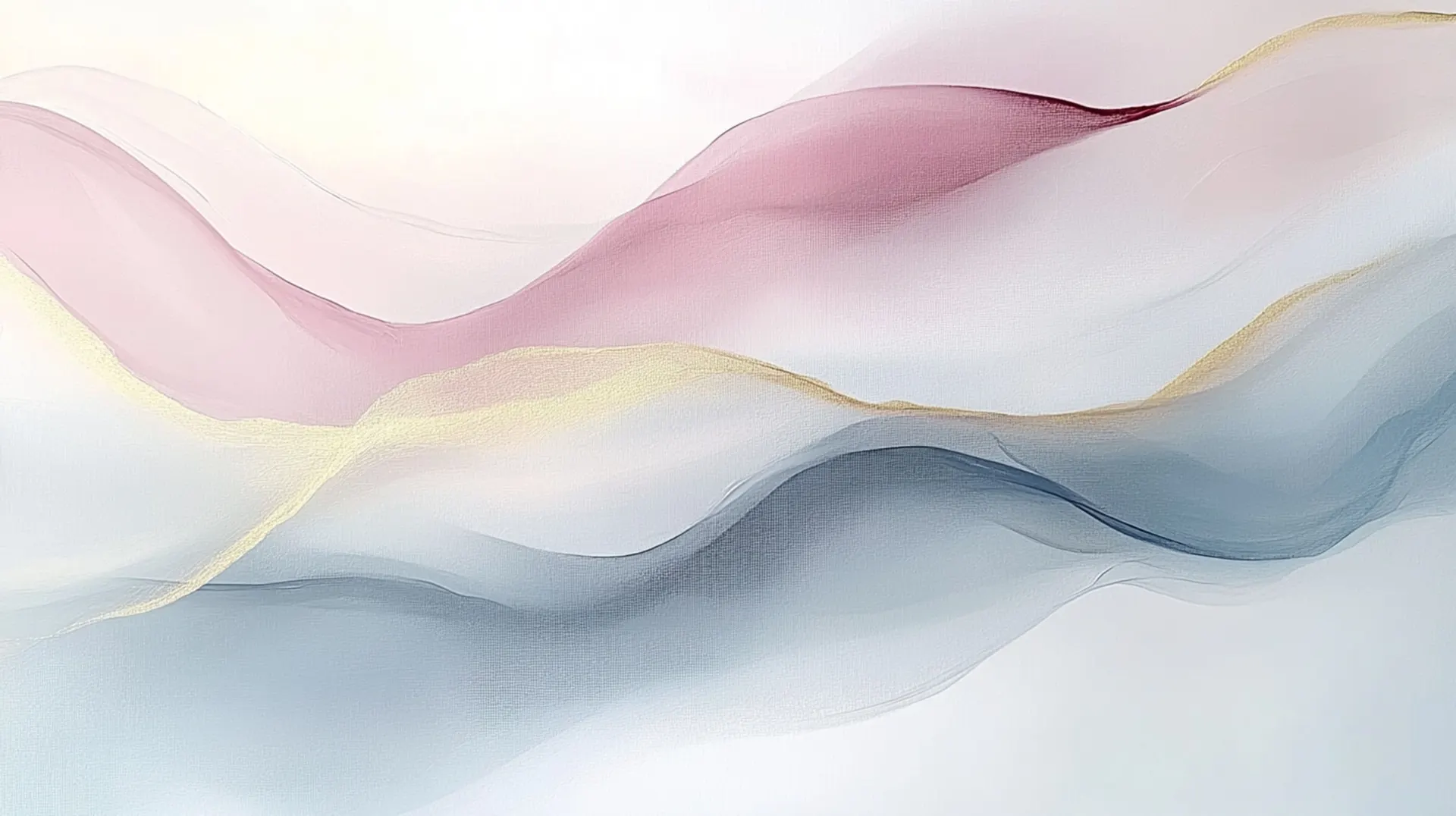 Soft Pink and Blue Flowing Waves Abstract Wallpaper