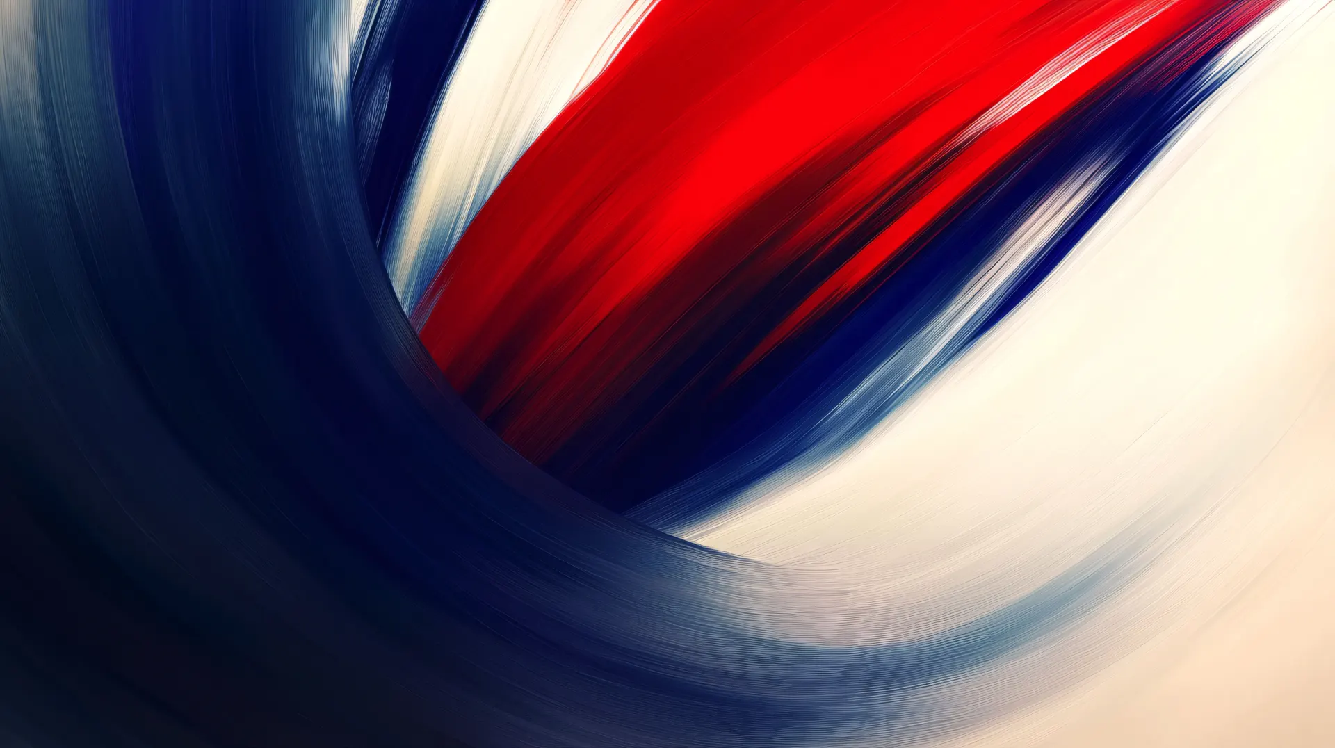 Bold Red Blue and White Flowing Waves Abstract Wallpaper