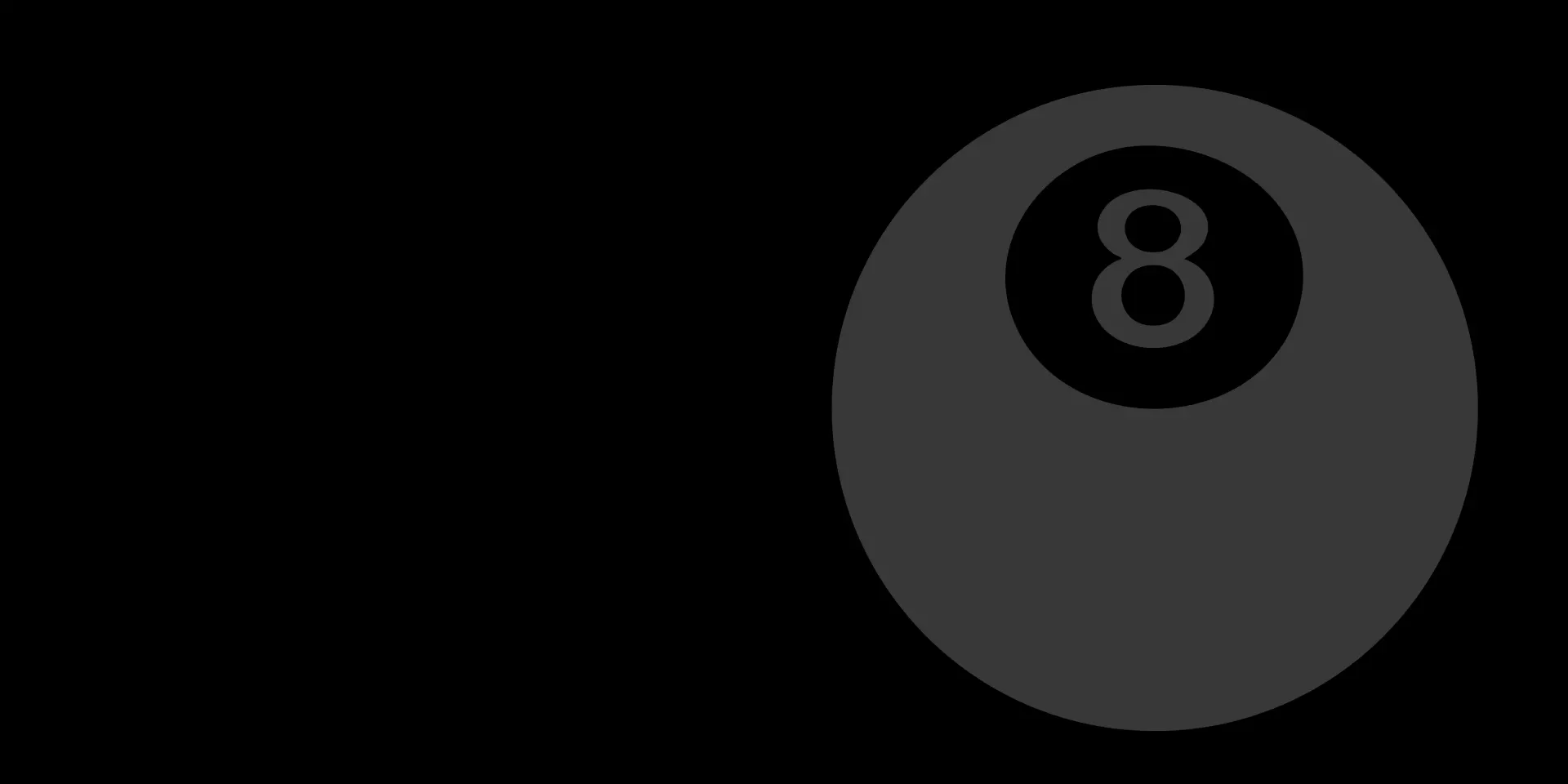 Minimal Black 8 Ball Wallpaper