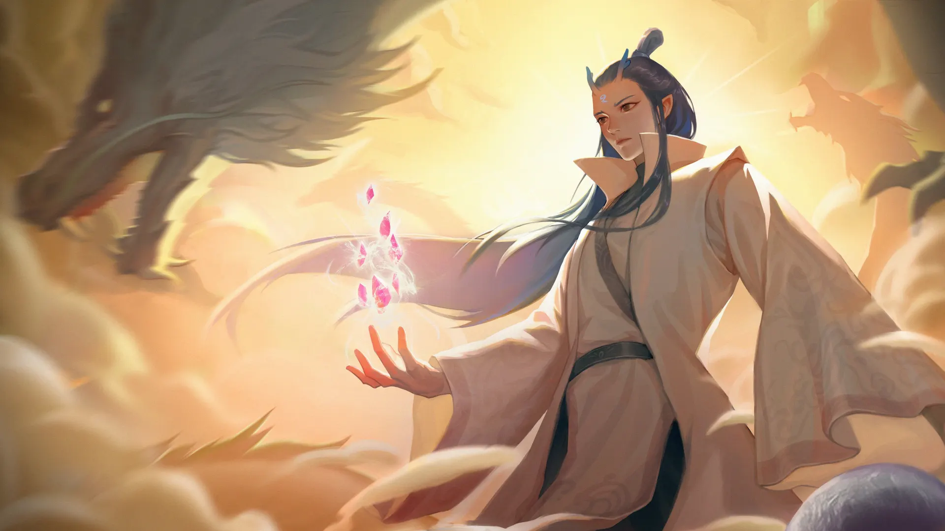 Ao Bing Dragon Prince Nezha 4K Wallpaper