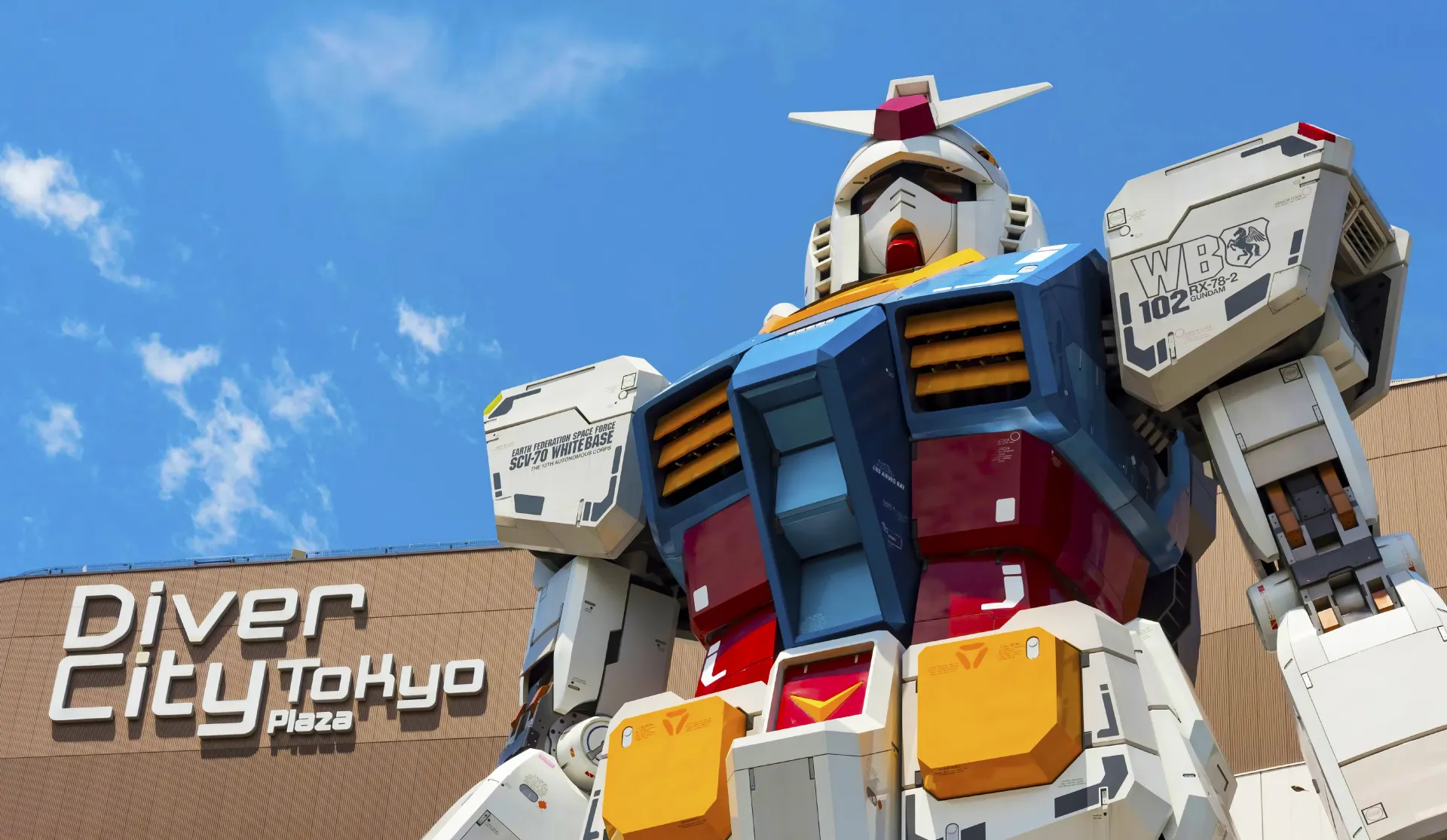 RX-78-2 Gundam DiverCity Tokyo 4K Wallpaper
