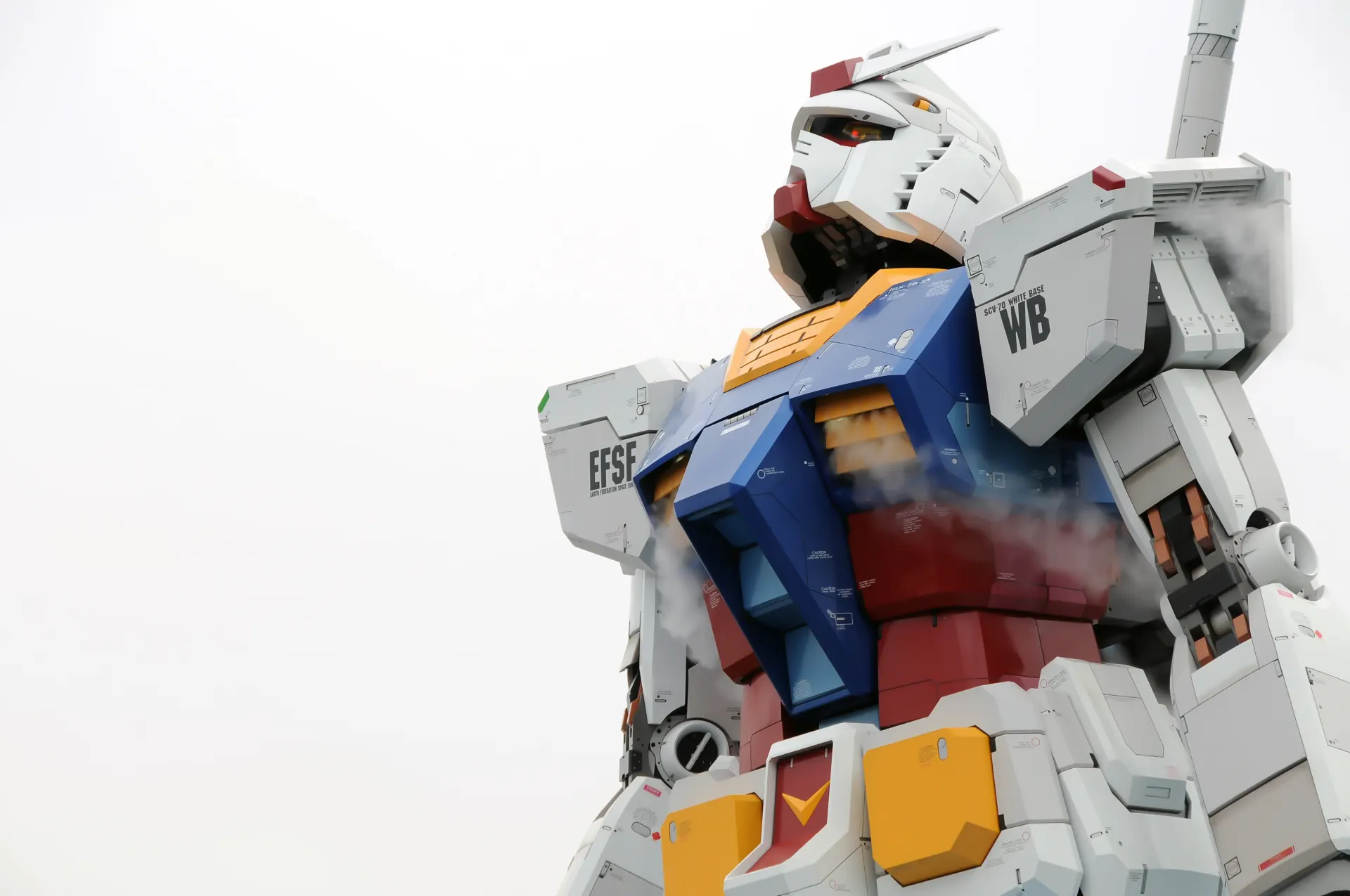 RX-78-2 Gundam Rising Through Steam 4K Wallpaper