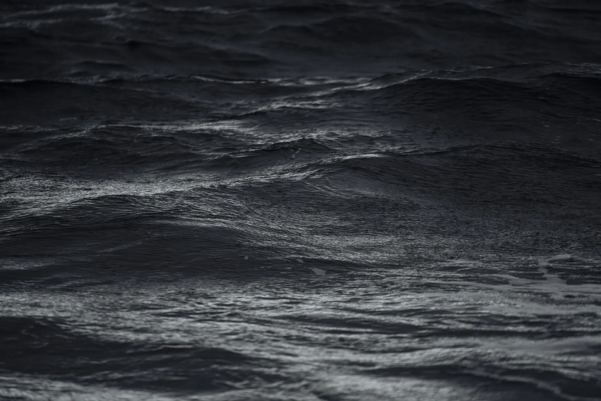 Dark Ocean Waves Black Aesthetic Wallpaper