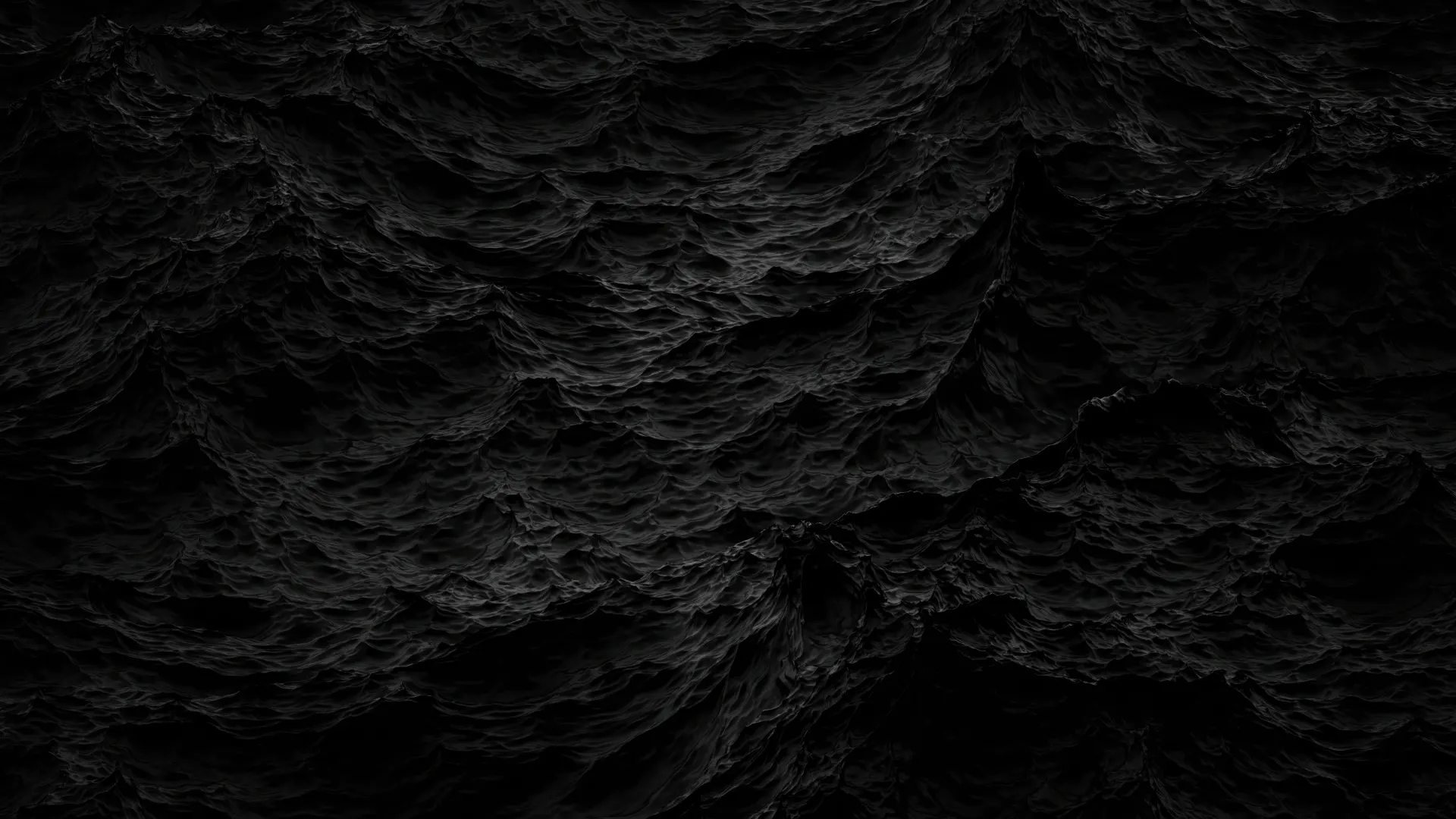 Abstract Black Ocean Waves Dark 4K Wallpaper