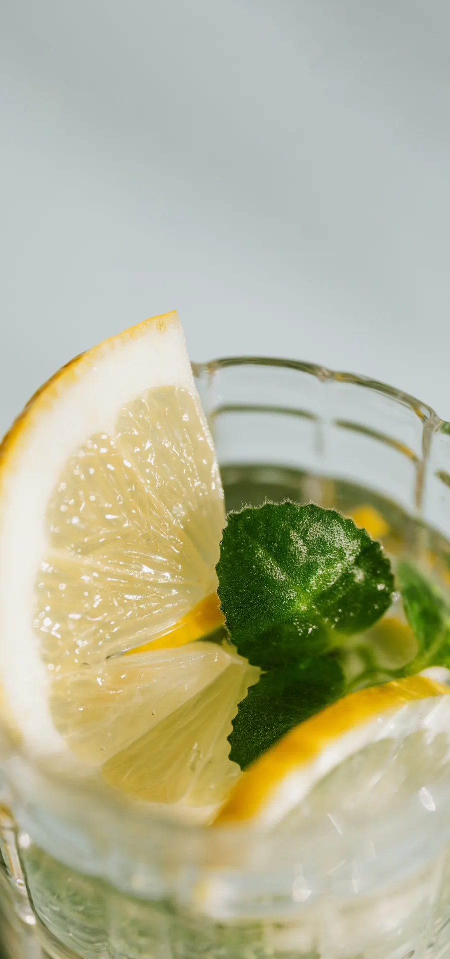 Refreshing Lemon Mint Water Aesthetic Wallpaper