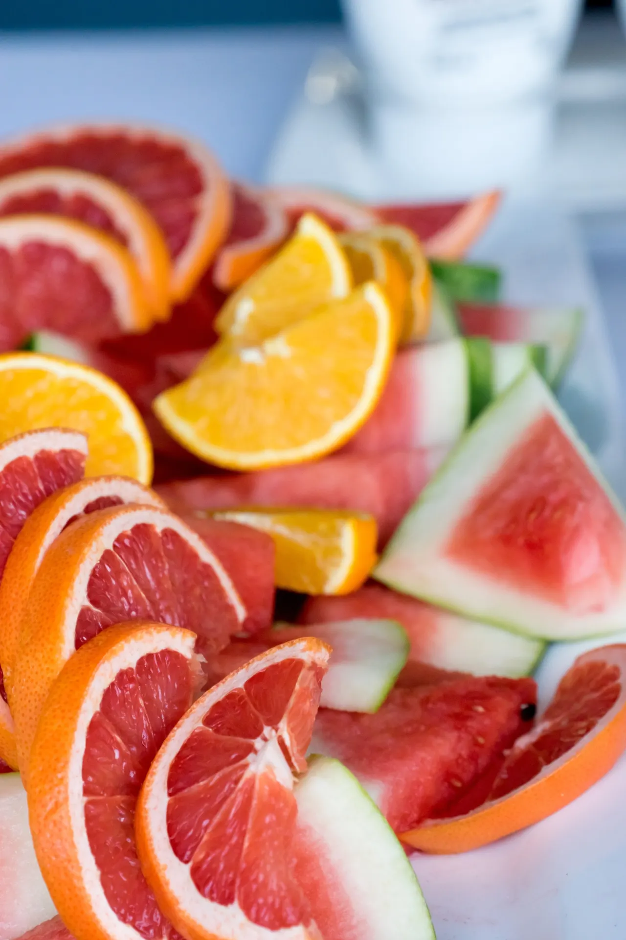 Fresh Citrus and Watermelon Fruit Wallpaper