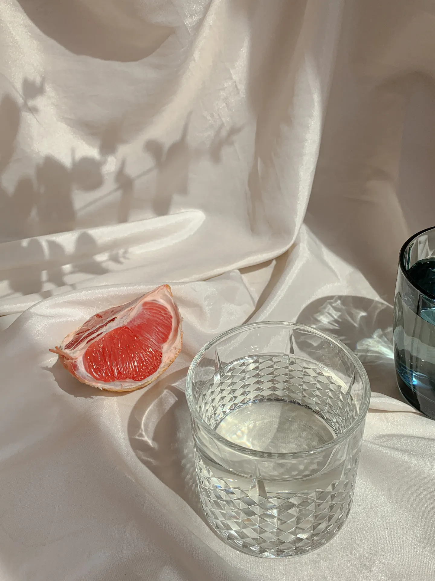 Grapefruit and Crystal Glass Still Life Wallpaper