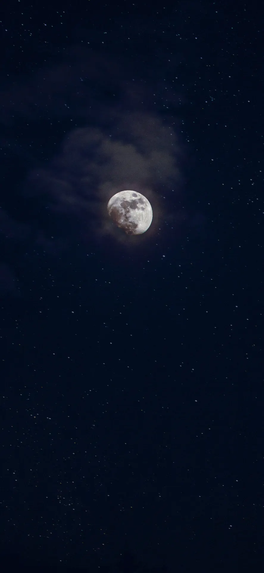 Moon and Stars Dark Night Sky Wallpaper