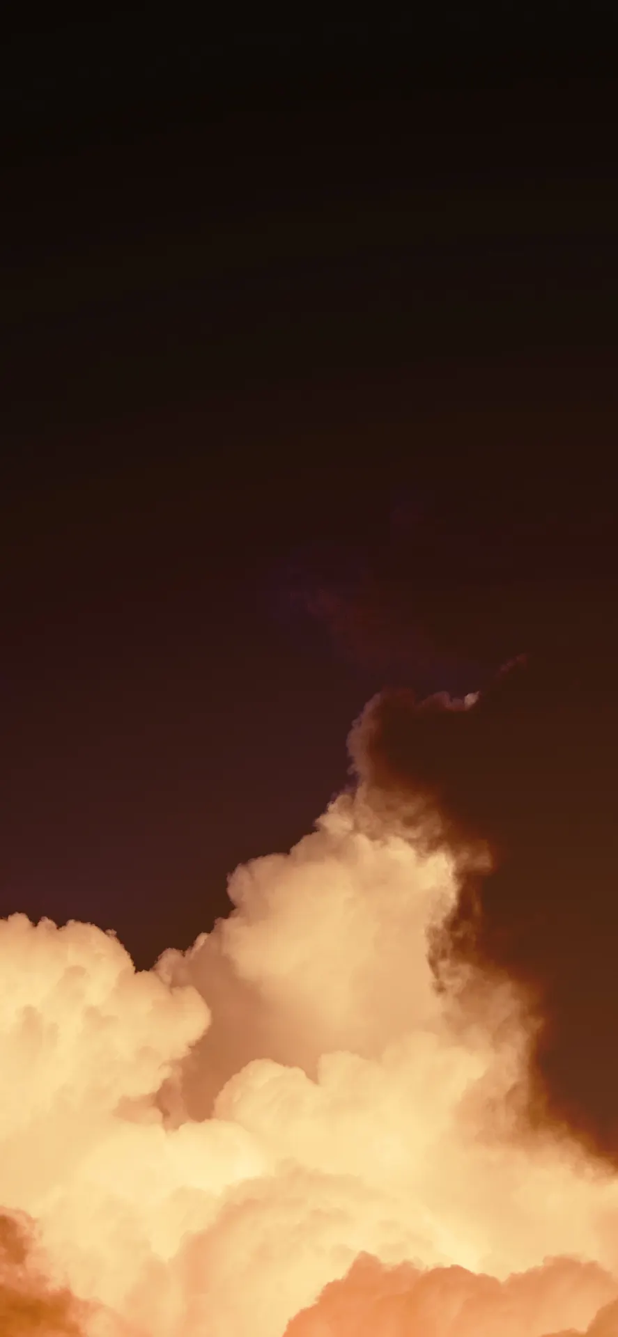 Glowing Golden Clouds Dark Sky Wallpaper