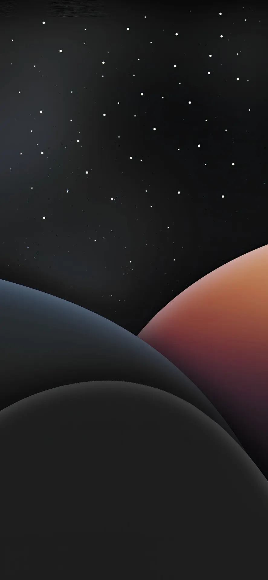 Minimal Planets in a Starry Sky Wallpaper