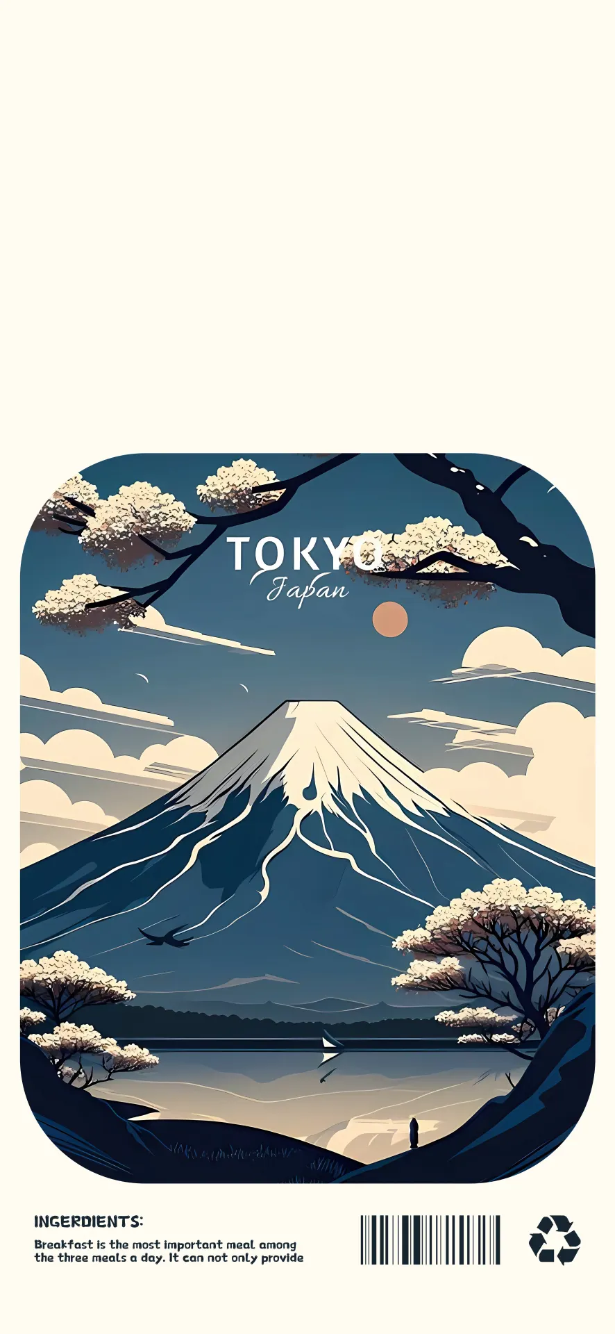Tokyo Japan Mount Fuji Vintage Landscape Wallpaper