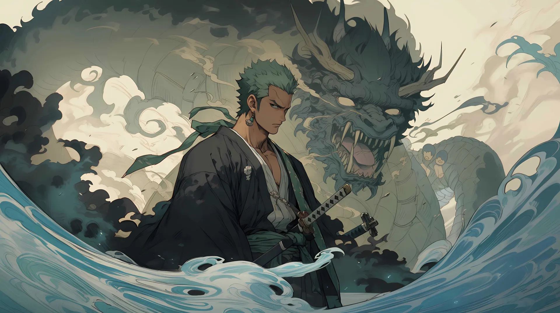 Roronoa Zoro Samurai Dragon One Piece Wallpaper