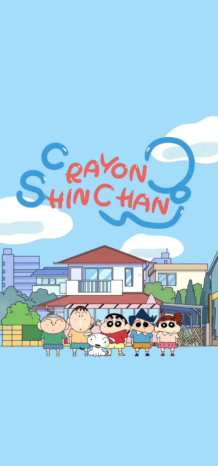 Crayon Shin-chan with Friends and Shiro Wallpaper