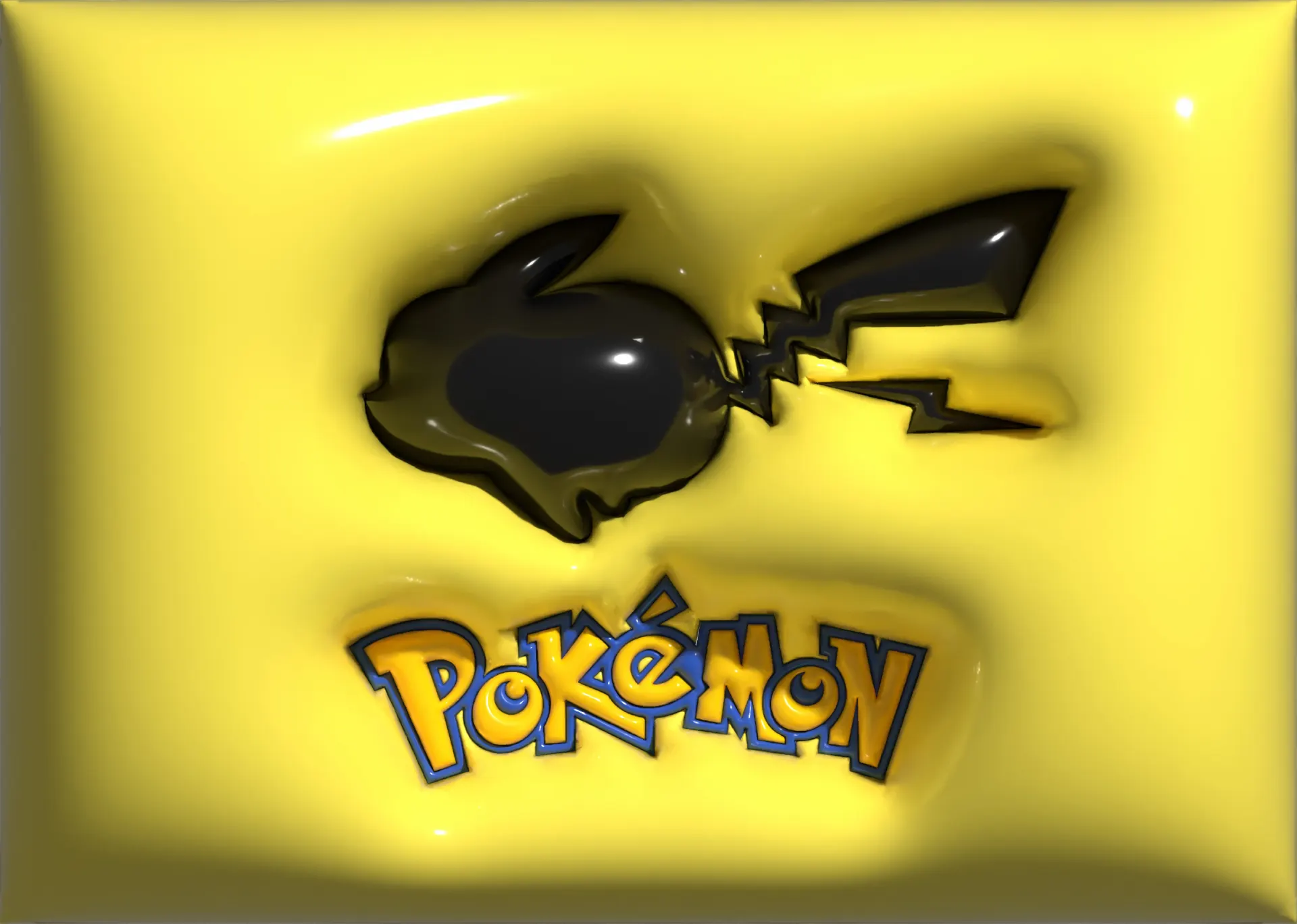 Dark Pikachu Silhouette Yellow Pokémon Wallpaper