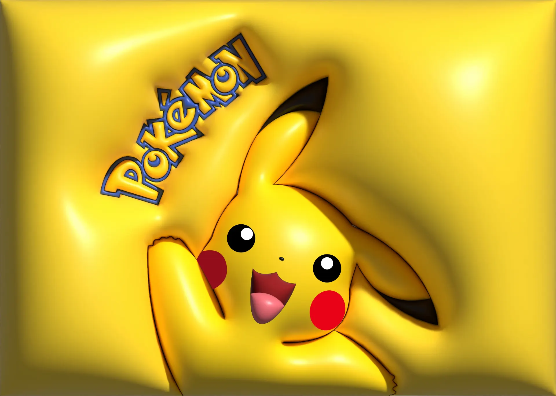 Happy Pikachu Yellow Pokémon Wallpaper