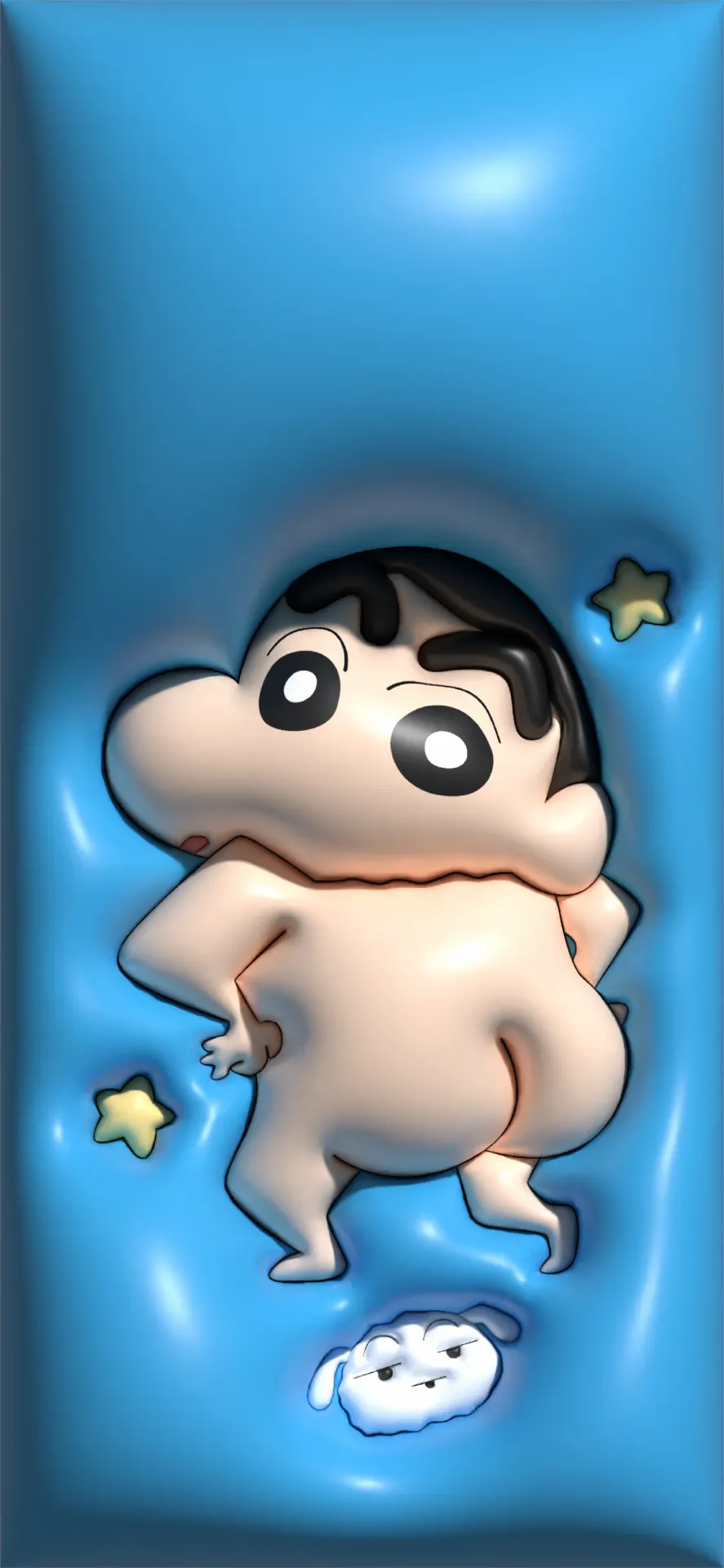 Crayon Shin-chan Dancing with Shiro Cartoon Wallpaper