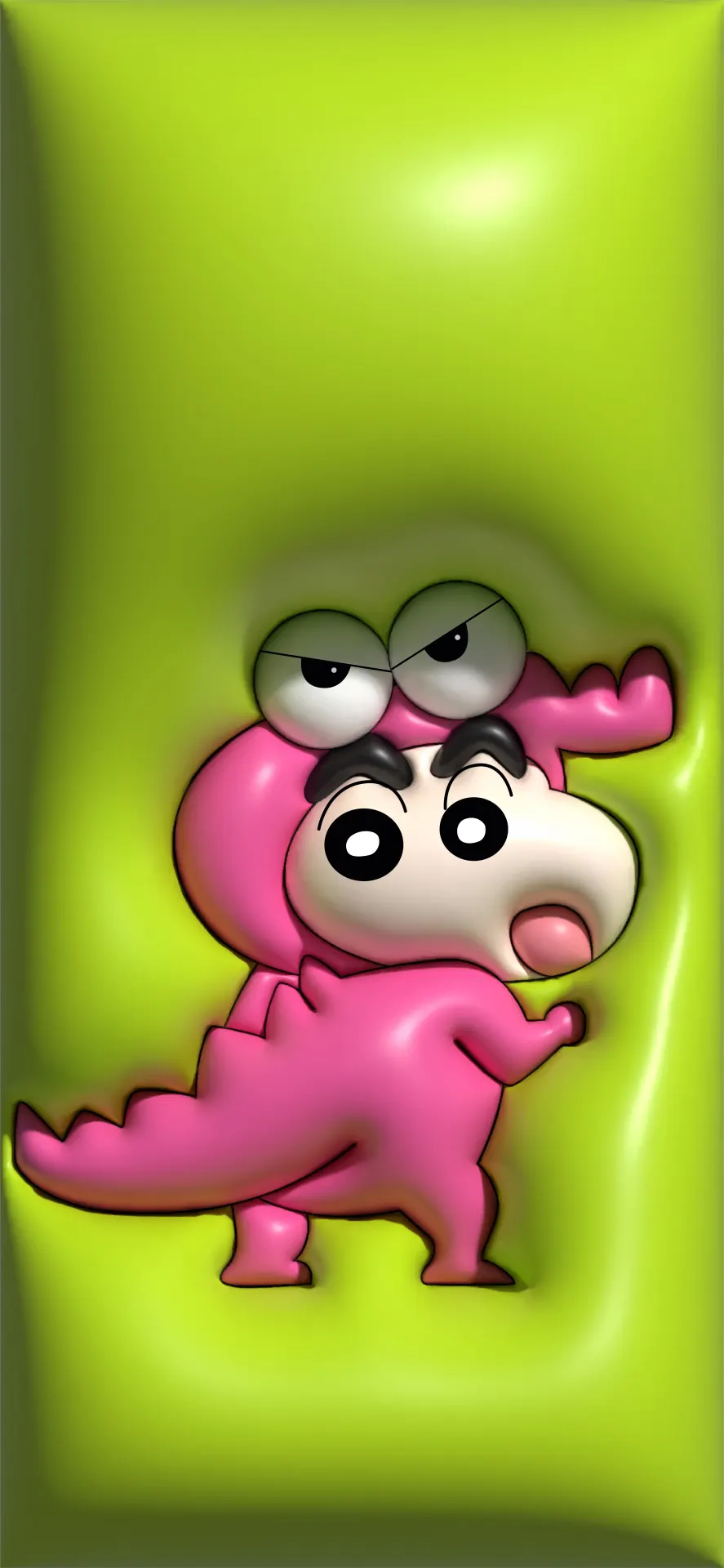 Crayon Shin-chan Pink Dinosaur Costume Wallpaper