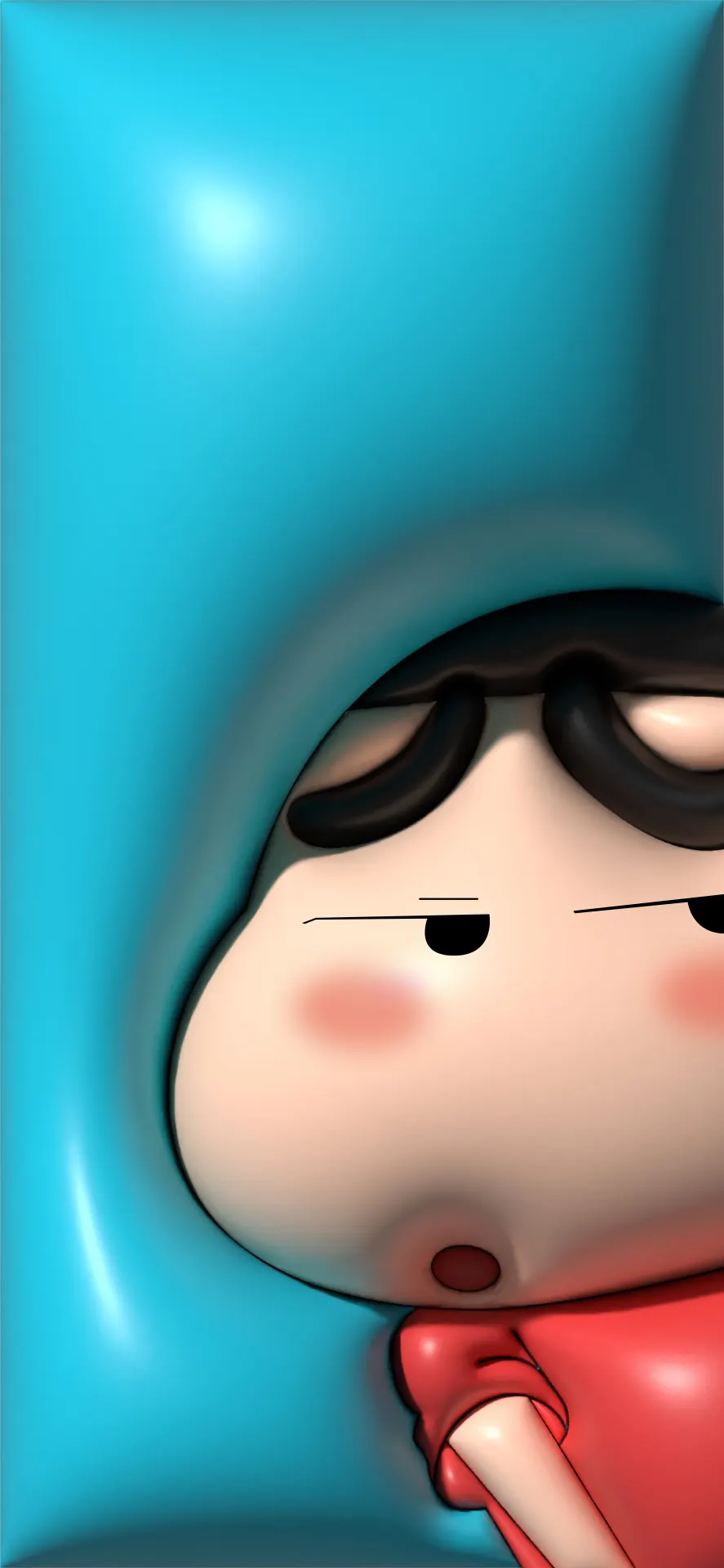 Crayon Shin-chan Blushing Close-Up Wallpaper