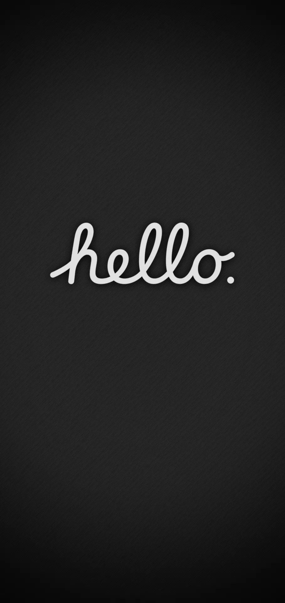 Hello Minimalist Black Wallpaper