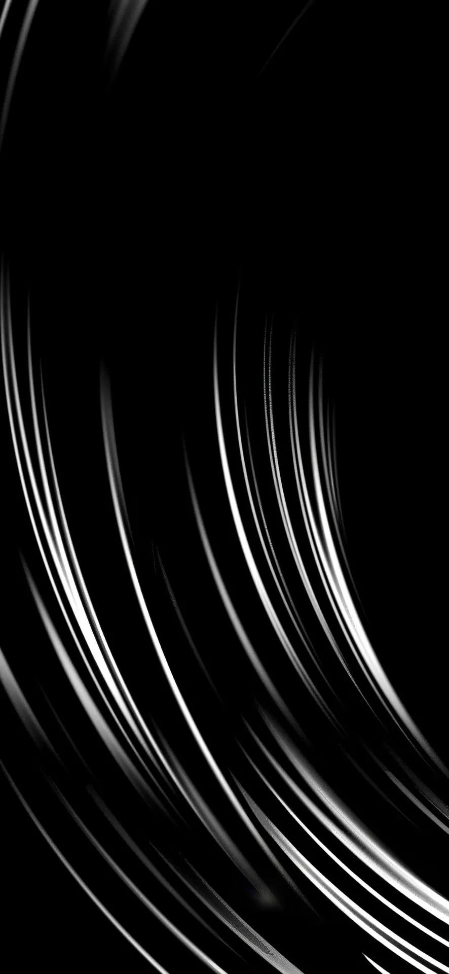 Black and White Flowing Light Trails Wallpaper