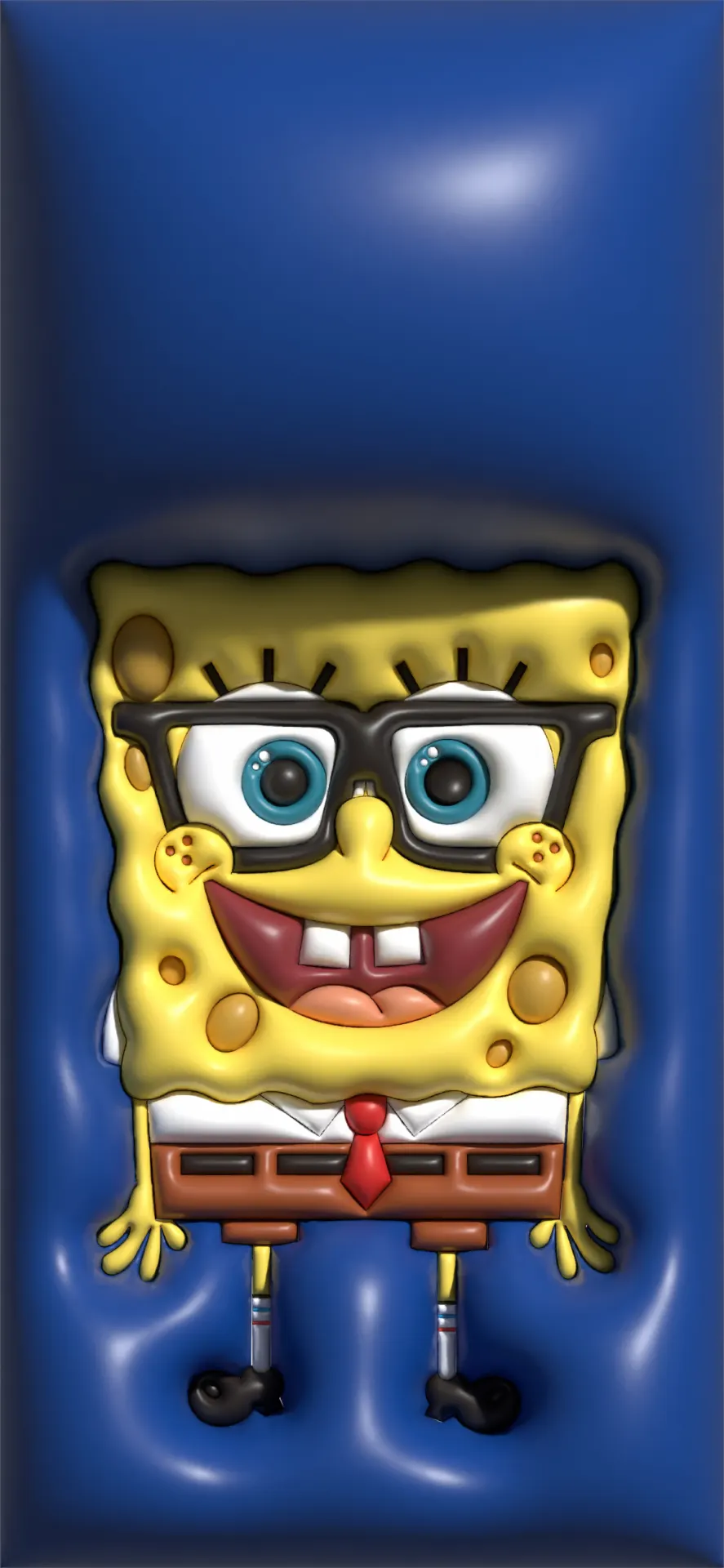 SpongeBob SquarePants Wearing Glasses Cartoon Wallpaper